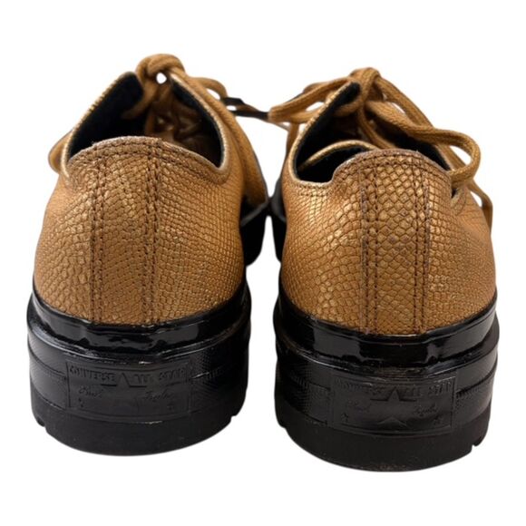 Converse Chuck 70 National Snakeskin Print Low Top Sneakers Shoes Gold Unisex 9 main image 5